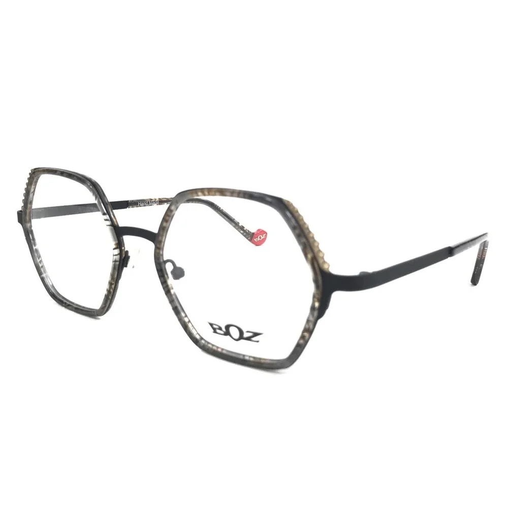 BOZ by J.F. Rey Eyeglasses Frames MADYSSON 0505 Brown Gold Hexagon 51-17-140